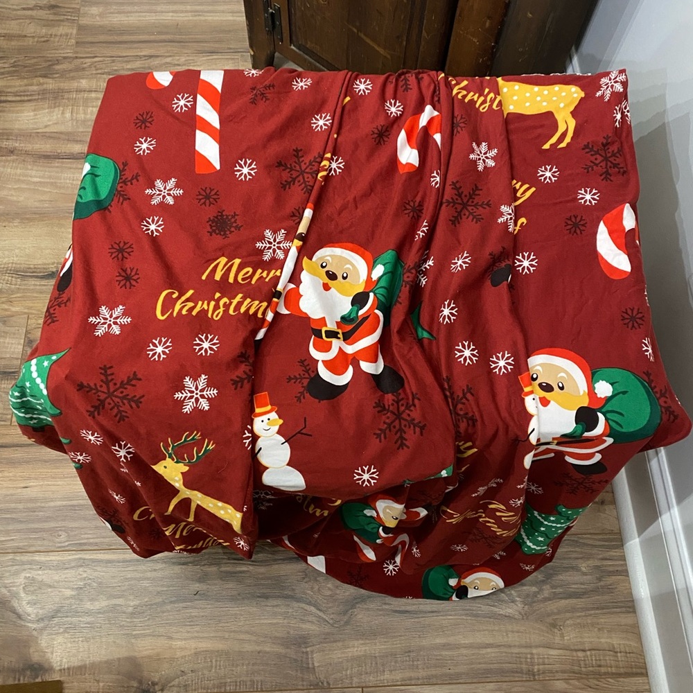 Christmas Dining Chair Covers Santa Snowman Reindeer Christmas Trees Set of 4